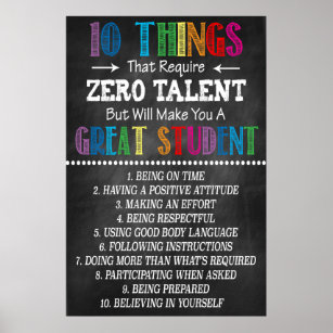 Skill Posters Photograph Prints Zazzle photograph relating to 10 Things That Require Zero Talent Printable referred to as Skill Posters Image Prints Zazzle